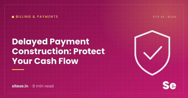 Delayed Payment Construction: Protect Your Cash Flow — Billing & Payments guide cover, Site Se