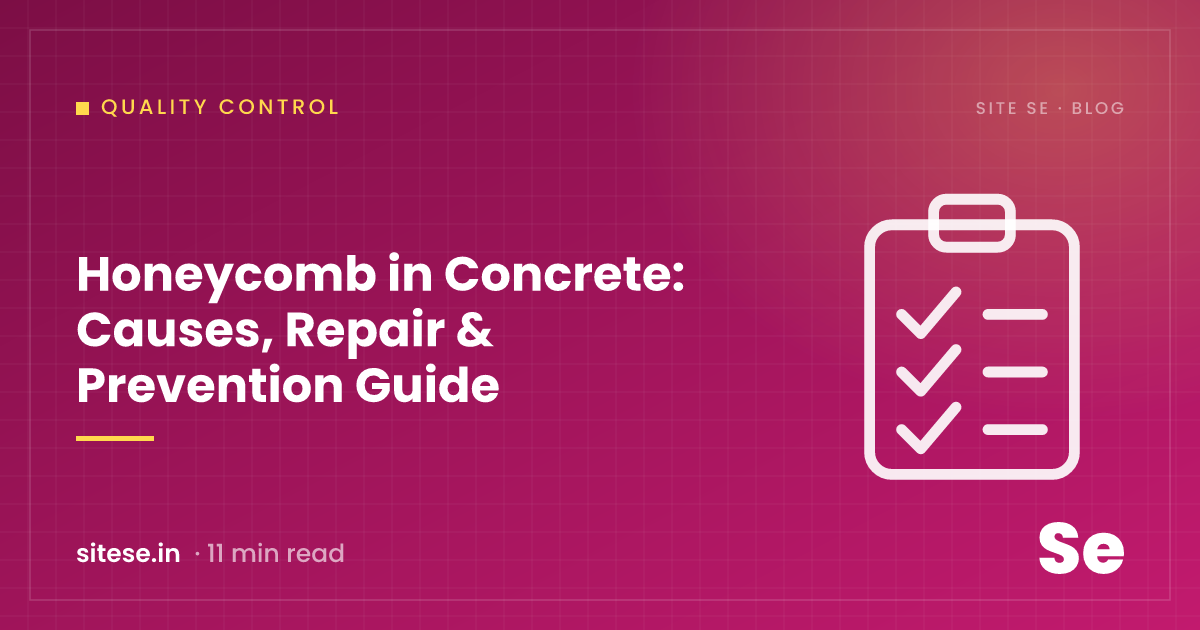 Honeycomb in Concrete: Causes, Repair & Prevention Guide — Quality Control guide cover, Site Se
