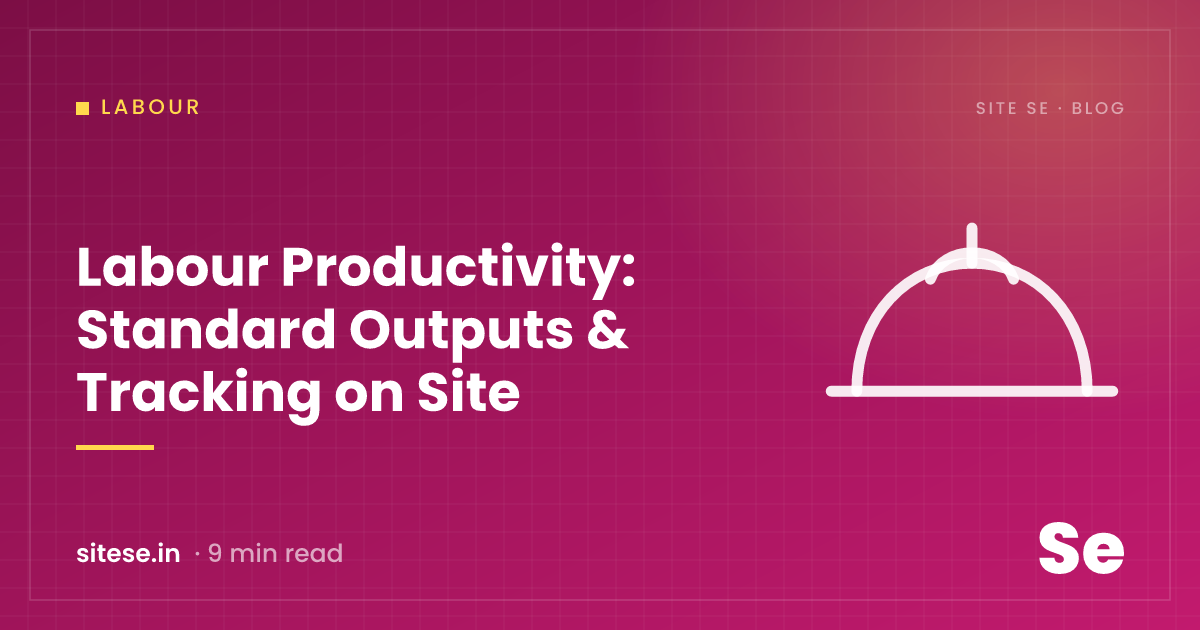 Labour Productivity: Standard Outputs & Tracking on Site — Labour guide cover, Site Se