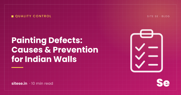 Painting Defects: Causes & Prevention for Indian Walls — Quality Control guide cover, Site Se