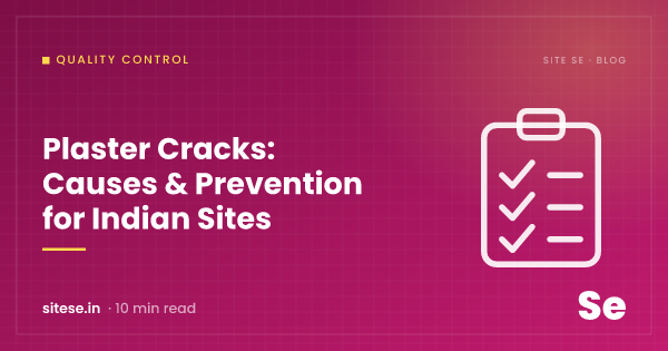Plaster Cracks: Causes & Prevention for Indian Sites — Quality Control guide cover, Site Se