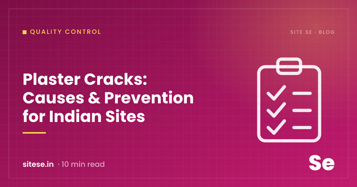Plaster Cracks: Causes & Prevention for Indian Sites — Quality Control guide cover, Site Se